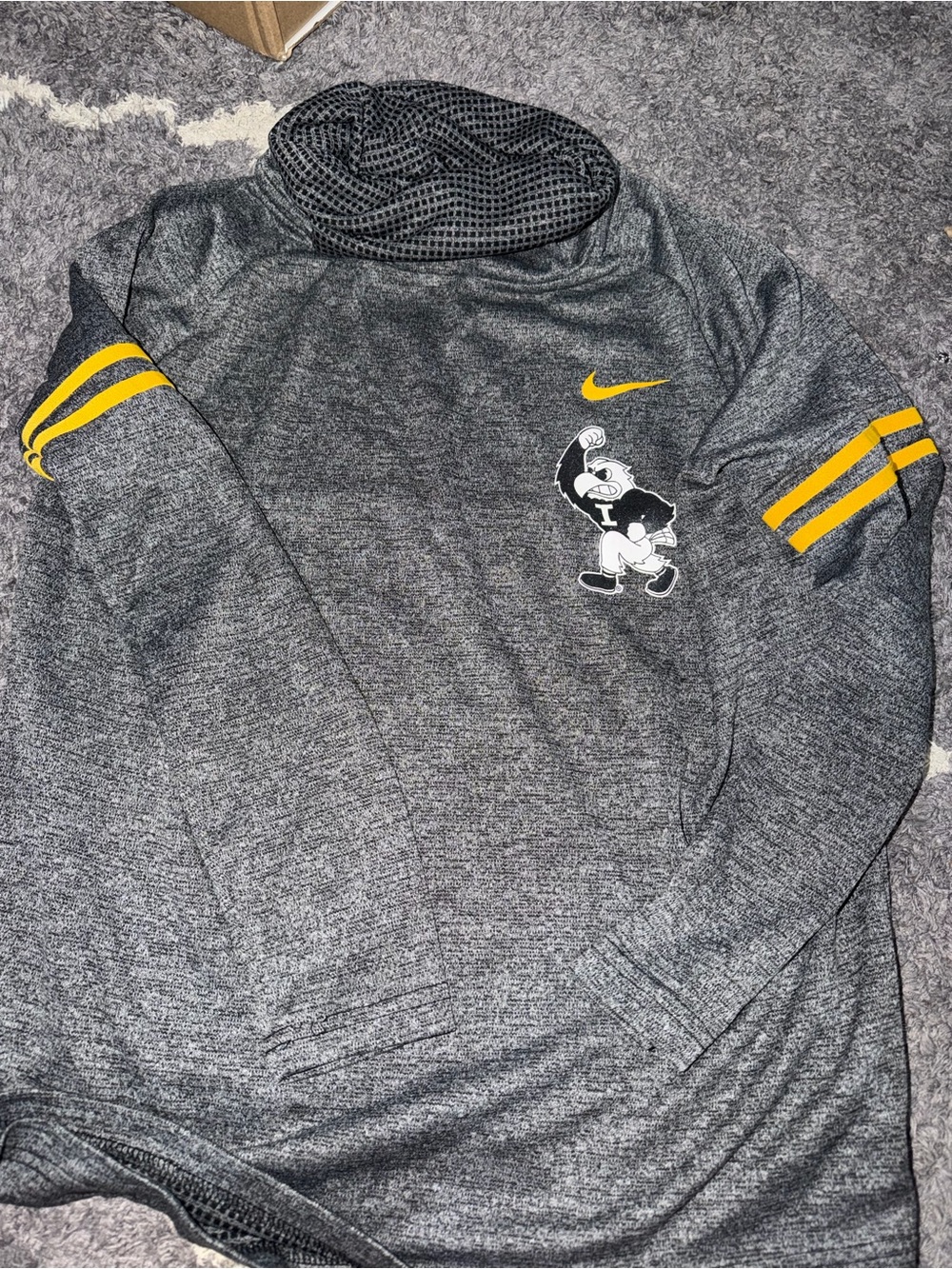 Nike Gray and Black Performance Hoodie